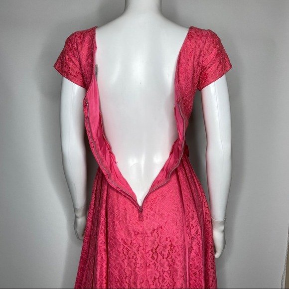 Vintage JR Theme Princess Cut Lace Overlay Dress - Picture 5 of 6